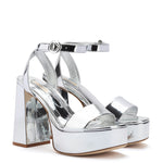 Dolly Sandal In Silver Specchio