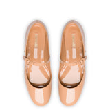 Blair Ballet Flat In Tan Patent Leather