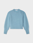 Cashmere Blouson Sleeve Crewneck