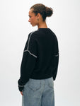 Cashmere Blanket Stitch Crewneck