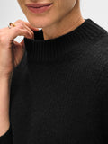 Cashmere Wide Rib Trim Crewneck