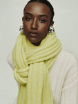 Cashmere Blend Ribbed Scarf