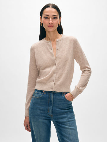 Cashmere Crewneck Cardigan