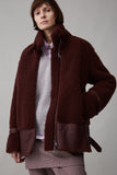 ROSCOE COAT | BURGUNDY SHEARLING