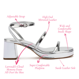 Gio Sandal In Silver Specchio