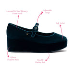 Blair Flatform In Deepsea Velvet