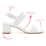 Florence Broderie Sandal In White Raffia