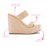 Pamela Wedge In Natural Raffia