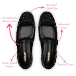 Blair Ballet Flat In Black Sequins