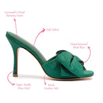 Elle Mule In Emerald Fabric