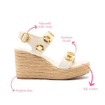 Milan Espadrille In Ivory Leather