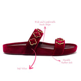 Milan Piccolo Slide In Wine Velvet