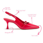 Ines Pump In Scarlet Leather