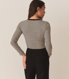 ANNIE TEE -- BLACK VENETIA STRIPE