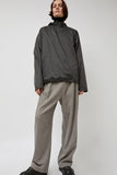 Amomento Glossy Nylon Half Zip Jumper in Charcoal