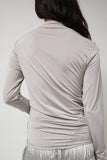 Anggae Light Jersey Slim Shirring Top in Silver