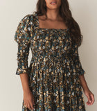 BIJOU DRESS -- BLEU ARBOR FLORAL