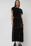 Baserange Olin Skirt in Black Velvet