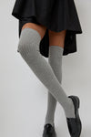 Baserange Overknee Socks in Grey Melange