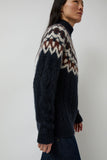 Batoner Nordic Mohair Turtleneck in Navy