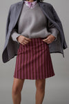 LIBBY SKIRT | MAUVE COTTON STRIPE