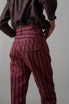 HANSON PANT | MAUVE COTTON STRIPE