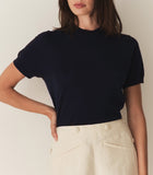 COLOMBE KNIT TOP -- DEEP NAVY