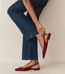 COSSIMA SLINGBACK -- RUBY VELVET