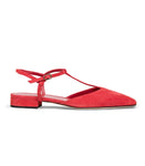 CRISTINA T STRAP FLAT -- FUEGO SUEDE