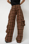 Collina Strada Lawn Cargo in Pink Brown Plaid