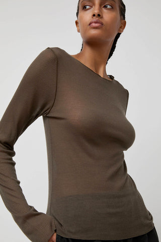 Deiji Studios Knit Long Sleeve in Stone