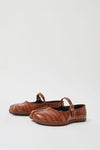 Drogheria Crivellini Fu-Tabi Mary Jane in Brown Faux Croc