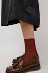 Exquisite J Short Cotton Viscose Socks in Brown