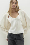 ANTOINETTE RIBBED CASHMERE SHRUG