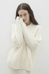 ODETTE CABLE KNIT CASHMERE SWEATER