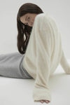 AGNES BRUSHED CASHMERE CREWNECK SWEATER