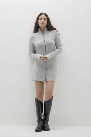 TYRA ZIP-UP CASHMERE SWEATER DRESS