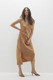 JENNA SILK MIDI DRESS