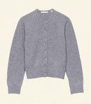 FAIRCHILD CASHMERE CARDIGAN -- PEBBLE GREY