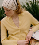 FREYA CASHMERE CARDIGAN -- LEMON CHIFFON