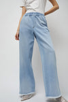 Façon Jacmin Polly Elastic Waist Jean in Light Blue