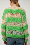 Guðrun & Guðrun Kavi Stripe Sweater in White and Green