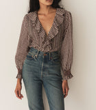 HARDY TOP -- DELPHINE PLAID