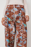 Henrik Vibskov Claus Pants in Brown Hay Field