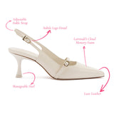 Ines Pump In Ivory Leather