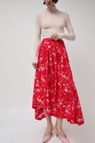 INSHADE Flared Skirt in Red Floral