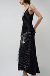 INSHADE Long Sequin Skirt in Black