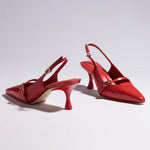 Ines Pump In Scarlet Leather