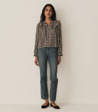 JOELLE TOP -- NAVY COUNTRYSIDE PLAID