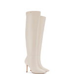 Kate Hi Boot In Ivory Leather